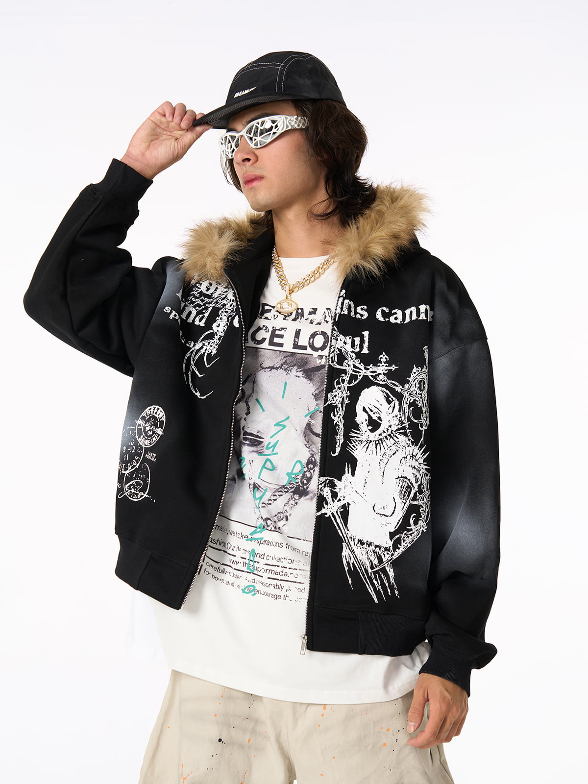 Supermade × Mortemartt Graphic Hooded Jacket- 2279