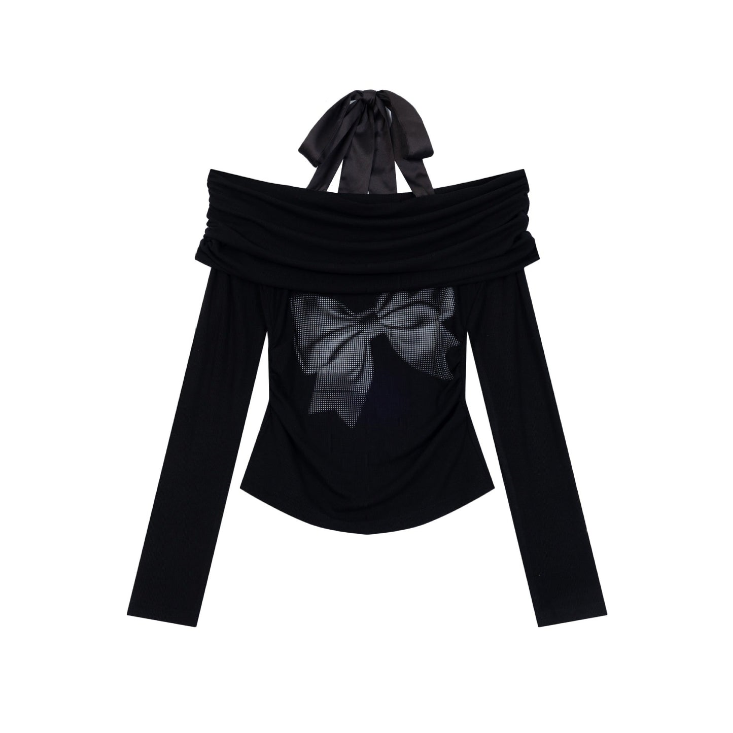 Lorantis Co. OFF-SHOULDER BOW TIE BLUZ