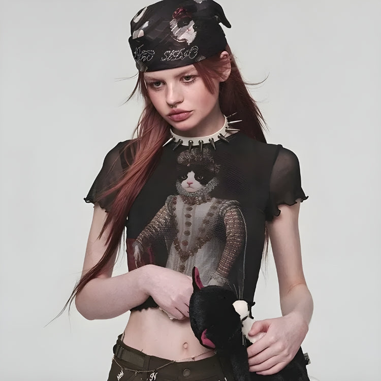 Lorantis Co. CAT WOMEN CROP TOP