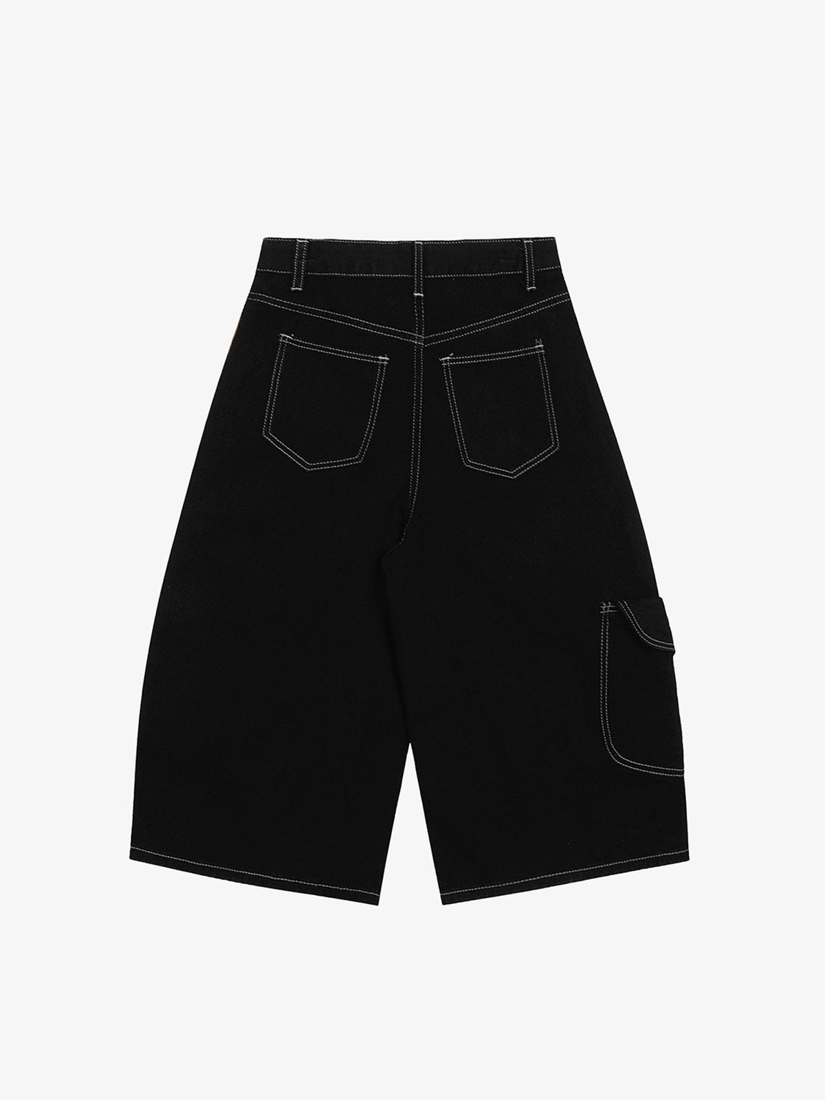 Denim Welt-Embellished Cargo Jorts - 2408