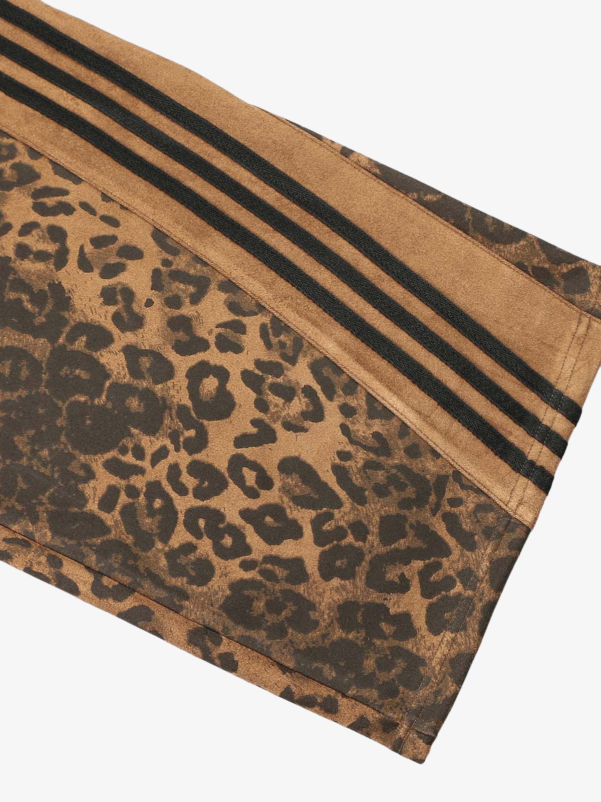 French Terry Cheetah Print Suede Tracksuit - 2277