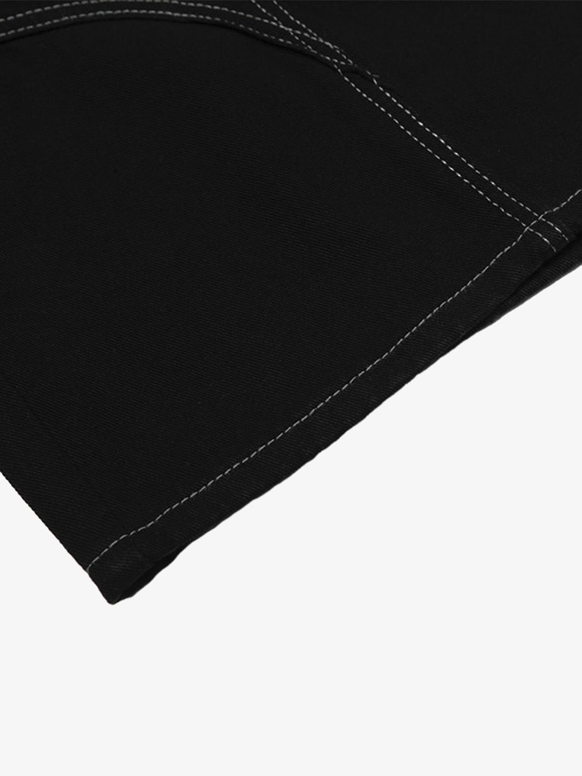 Denim Welt-Embellished Cargo Jorts - 2408