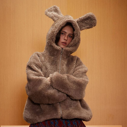 Lorantis Co. FUZZY BUNNY HOODED CEKET