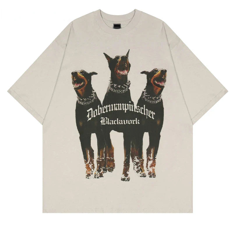 Lorantis Co. THREE DOBERMANS OF HELL T-SHIRT