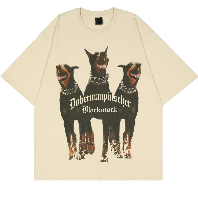 Lorantis Co. THREE DOBERMANS OF HELL T-SHIRT