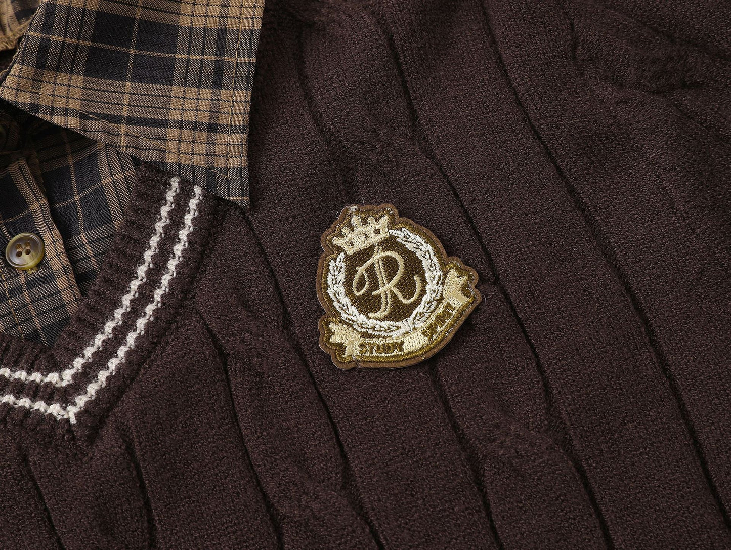 Lorantis Co. PLAID ACCENT KNIT KAZAK