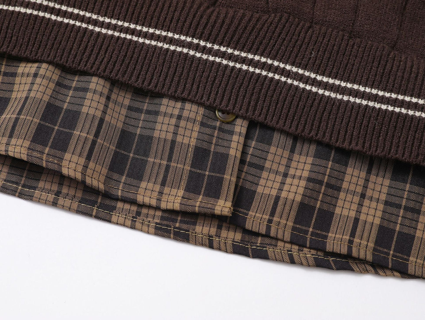 Lorantis Co. PLAID ACCENT KNIT KAZAK