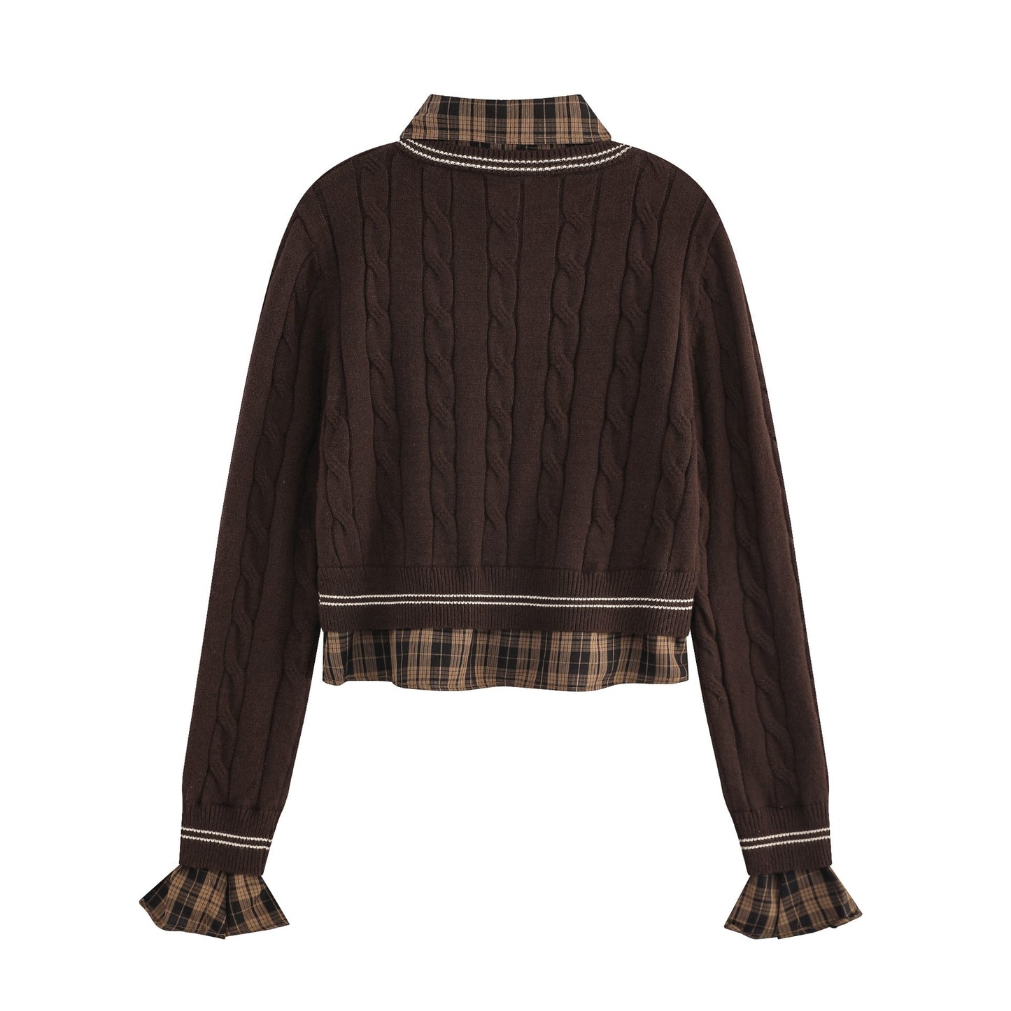 Lorantis Co. PLAID ACCENT KNIT KAZAK