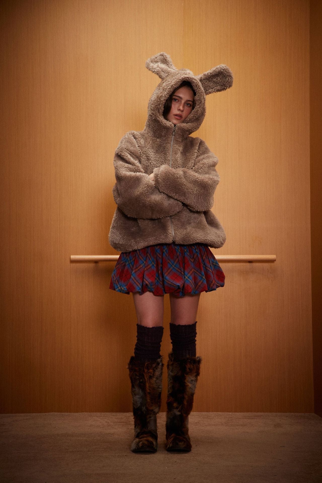 Lorantis Co. FUZZY BUNNY HOODED CEKET