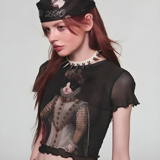 Lorantis Co. CAT WOMEN CROP TOP