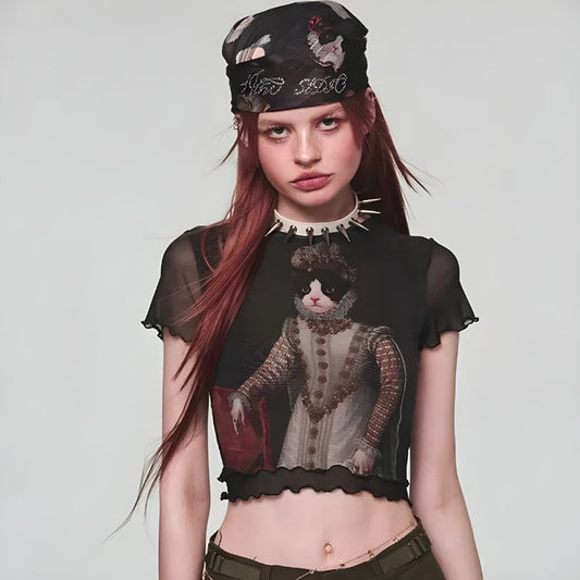 Lorantis Co. CAT WOMEN CROP TOP