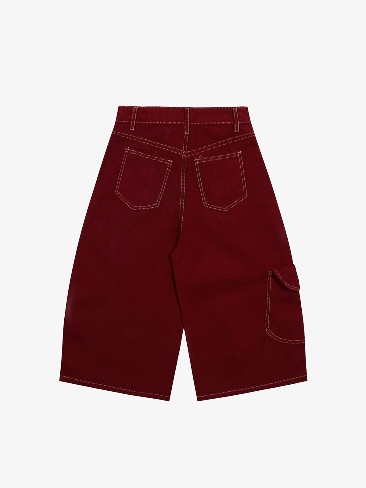 Denim Welt-Embellished Cargo Jorts - 2408