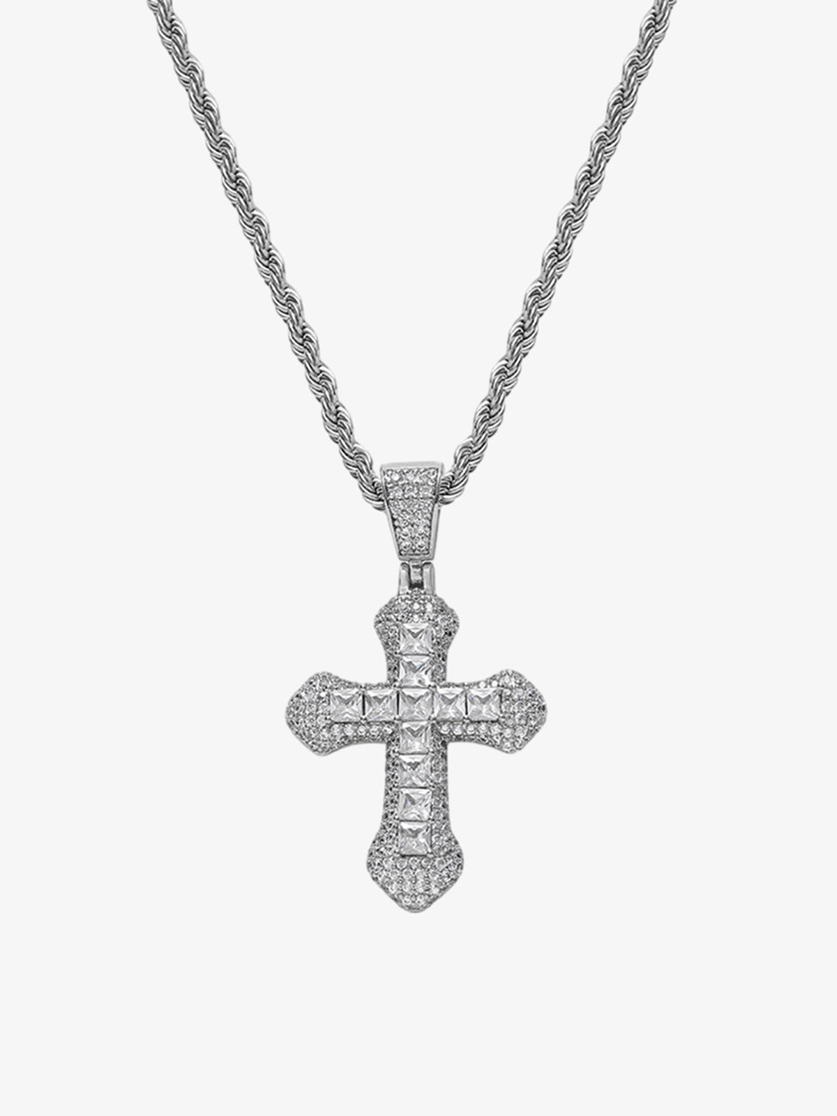 Thesupermade Corss Full Diamond Necklace-1514