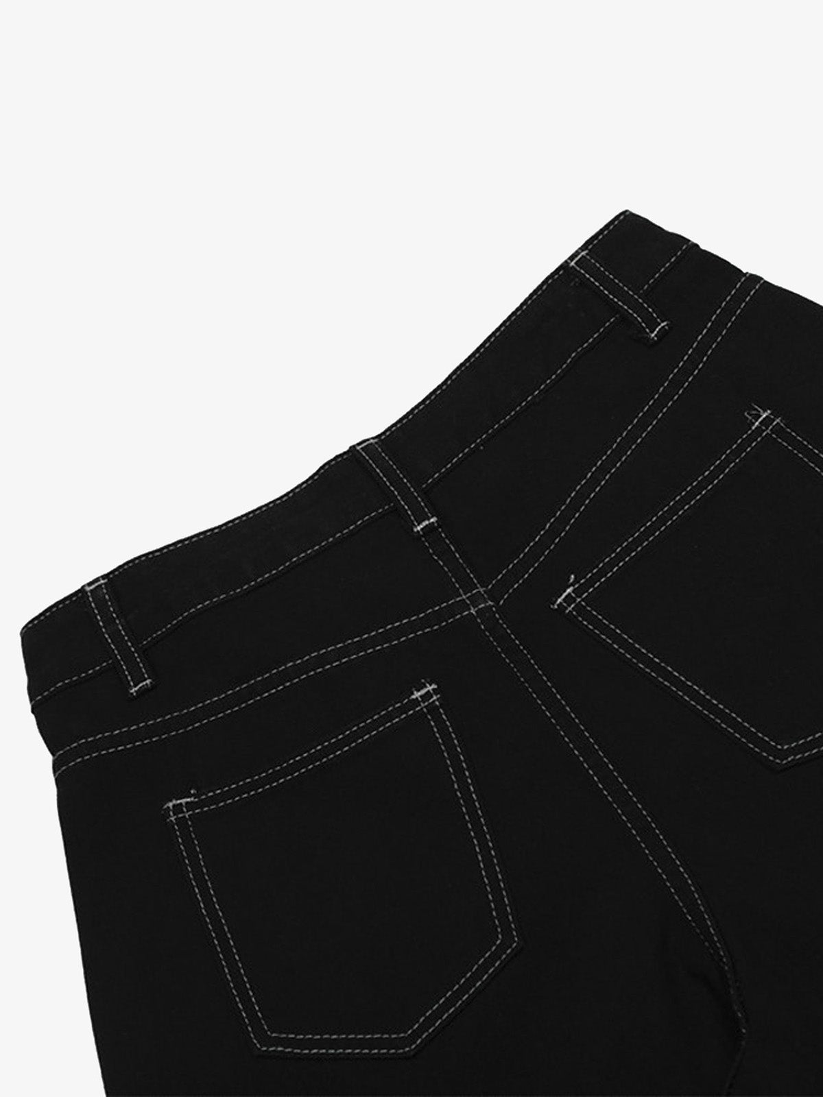 Denim Welt-Embellished Cargo Jorts - 2408