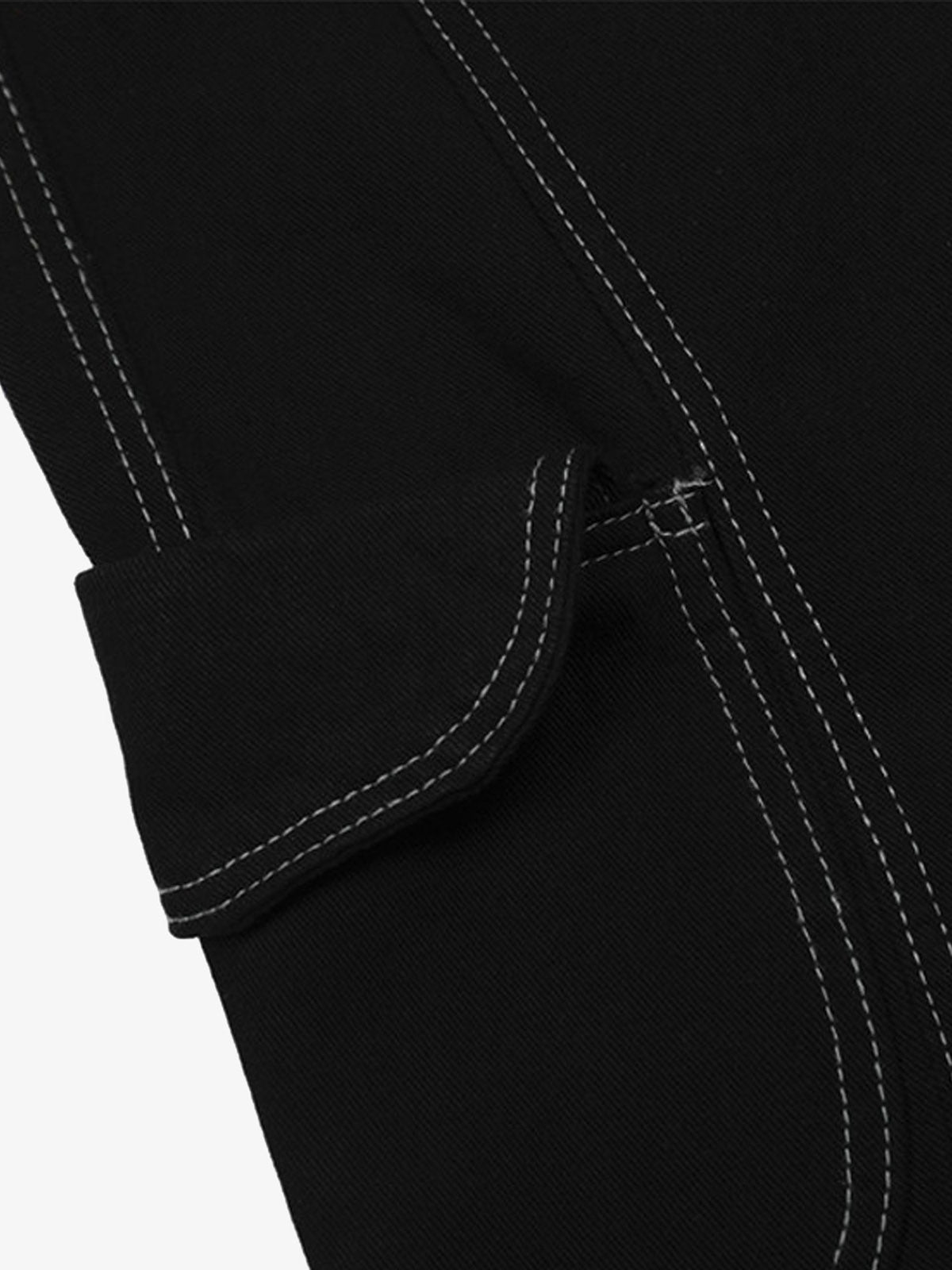Denim Welt-Embellished Cargo Jorts - 2408